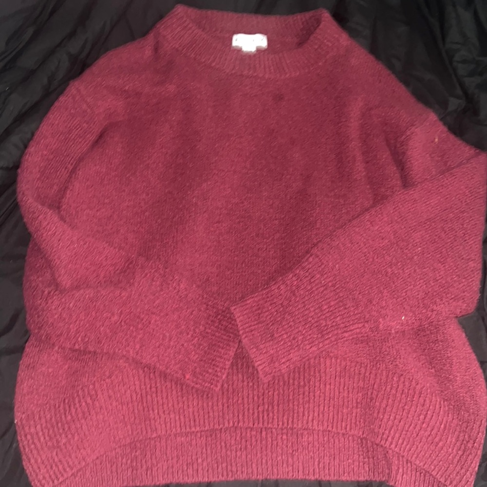 burgundy sweater